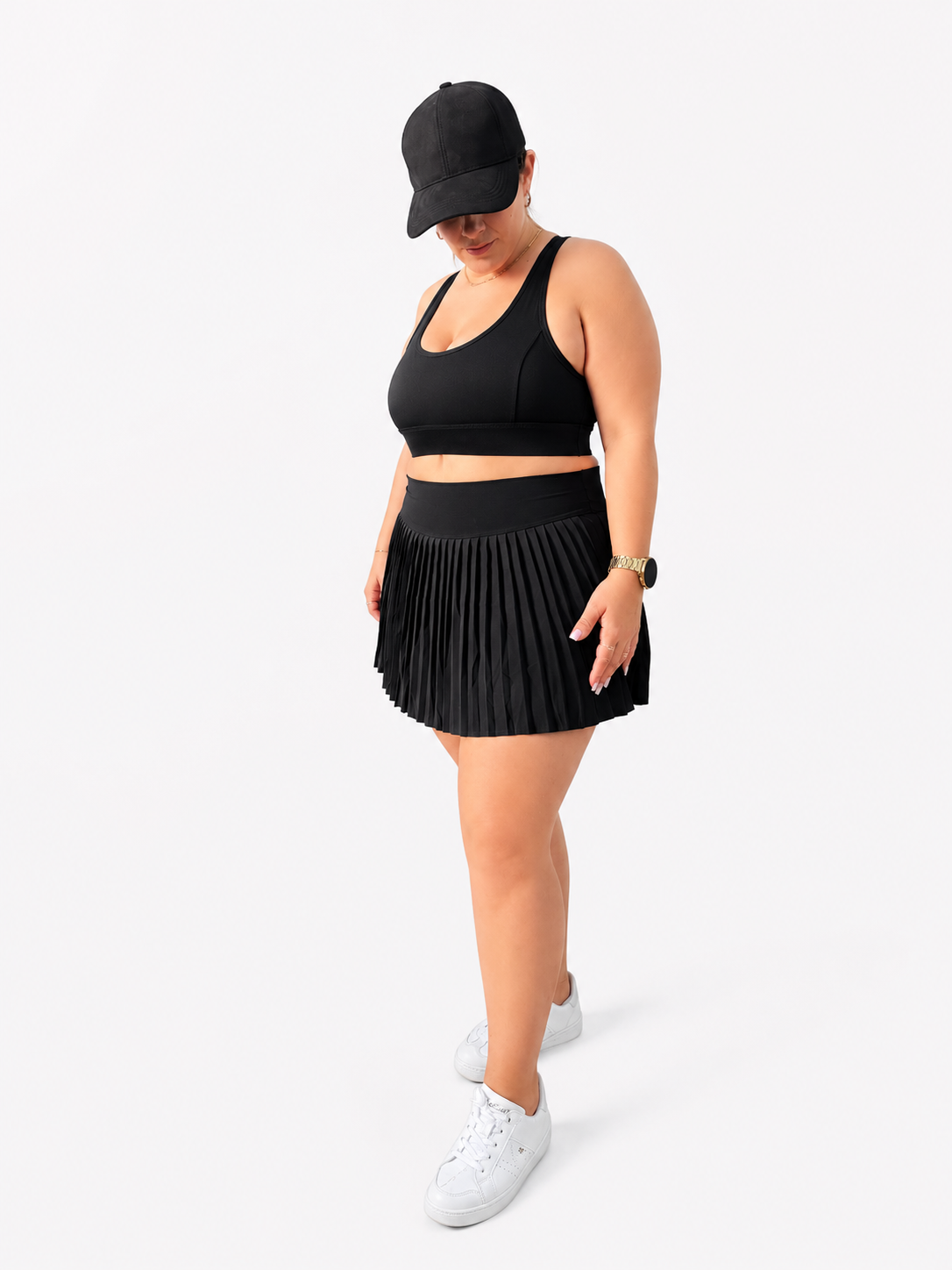 AURA SET MIBELLA em preto Onyx Black, conjunto de roupa desportiva feminina premium