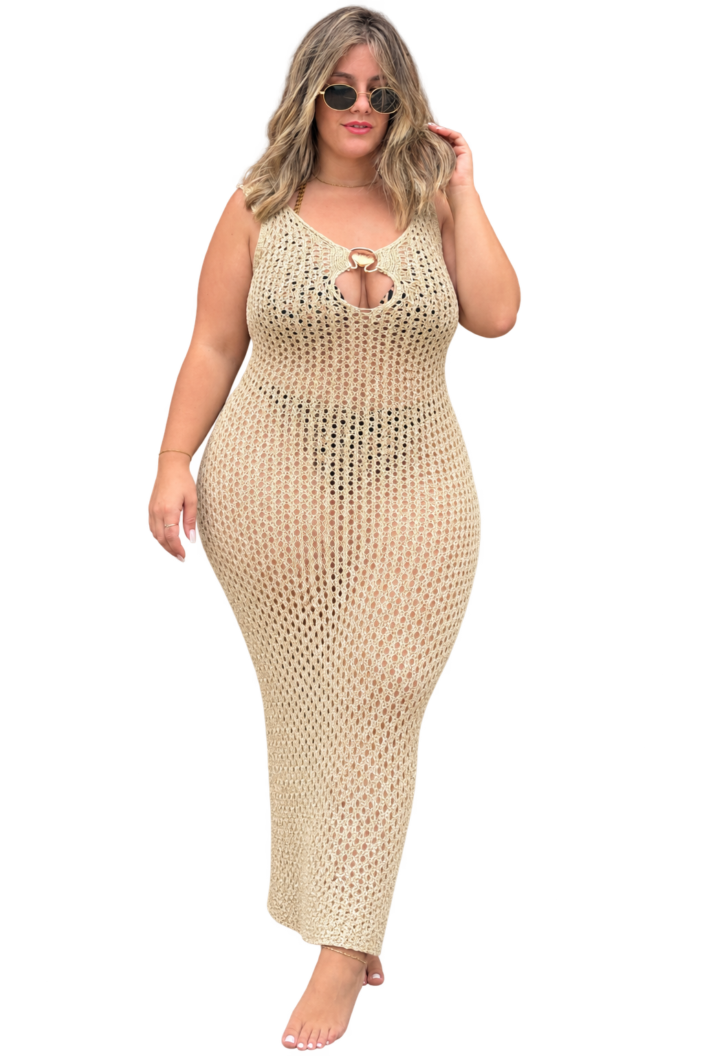 Vestido Allure Golden MIBELLA Lisbon Collection
